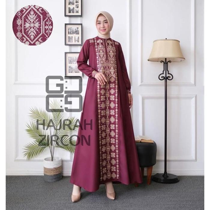 Busana Muslim Trendy Gamis Hajrah Zircon kualitas premium ori guzel ||