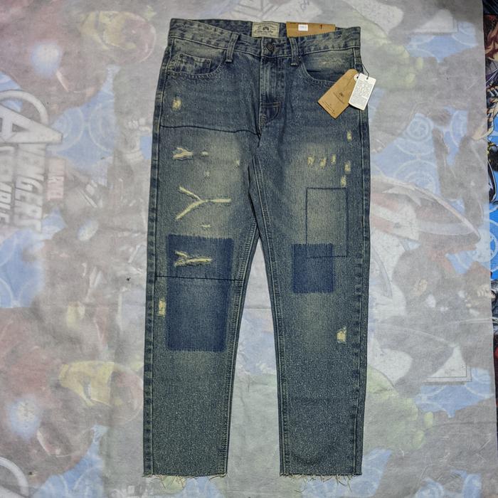 Celana Panjang Longpants Jeans JMC Ripped Patchwork  Slimfit Original