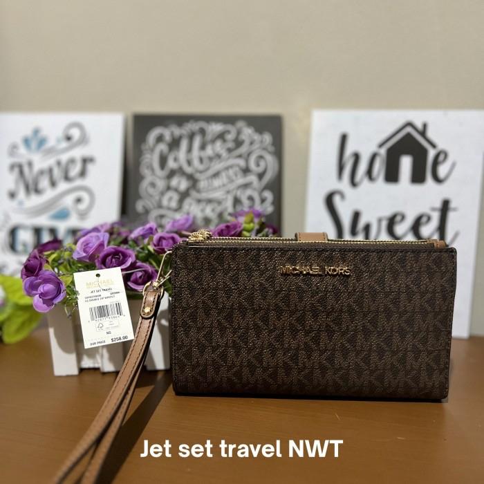 mk jetset travel double zip wallet - SOLD