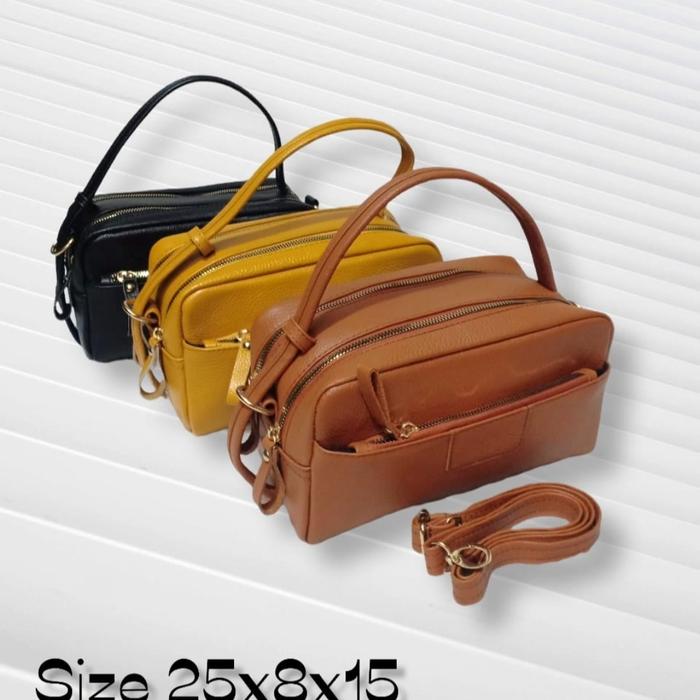 tas kulit sapi wanita size 25x8x15