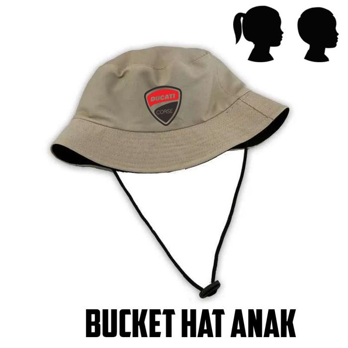 Topi bucket hat Anak unisex sport ducati corse
