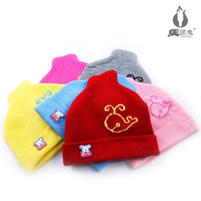 Topi Kupluk Ketu Penutup Rambut Kepala Anak Bayi Balita Motif Lucu