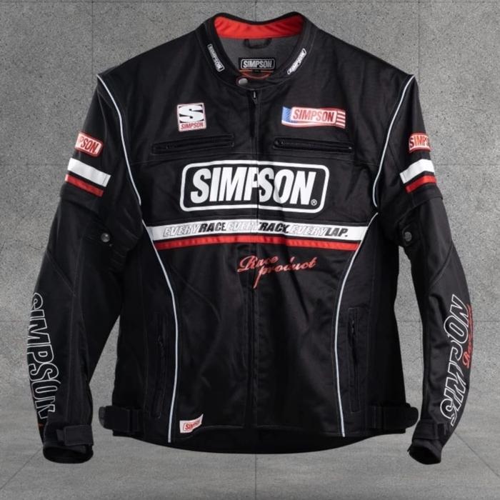 JACKET SIMPSON RIDER MESH NSM C02 BLACK WHITE | ORIGINAL SIMPSON