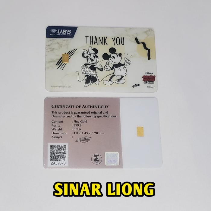 Emas logam mulia lm ubs 0,1 gram 0.1 gr