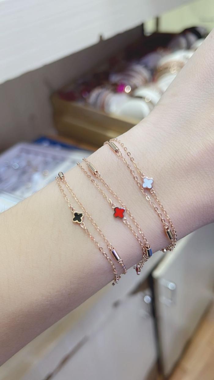 GELANG FASHION70 EMAS ITALY 75% VC MERAH