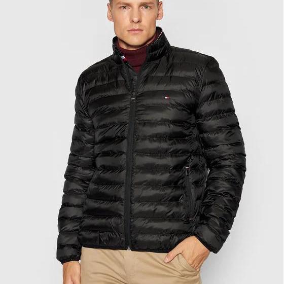 JAKET TOMMY HILFIGER BULU ANGSA BLACK ORIGINAL%