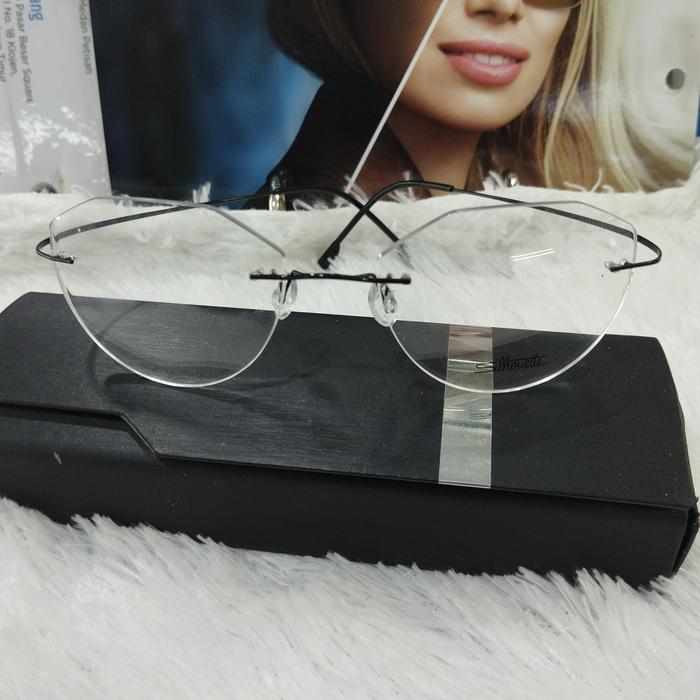 Frame Kacamata Bor silhouette (Tanpa baut) Lensa bluecromic