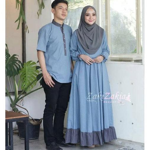 ZAKIA COUPLE - Gamis kekinian - Baju Pasangan Murah - Sarimbit