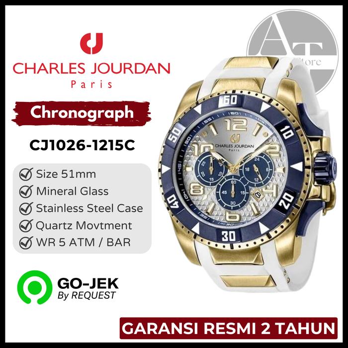 Jam Tangan Pria Charles Jourdan CJ1026-1215C Chronograph ORIGINAL