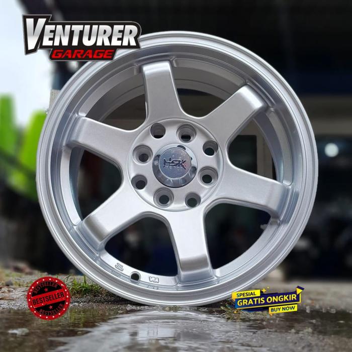 Velg Ring 14 HSR Tokyo Baut 4 Silver Mobil Agya Calya Vios Ring 14