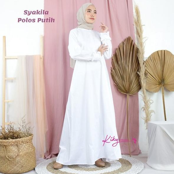 Gamis polos Premium Katun jepang Ori Kiky Collection size L dan Jumbo
