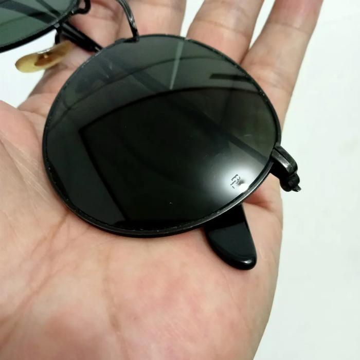 rayban original roud metal blackcrom