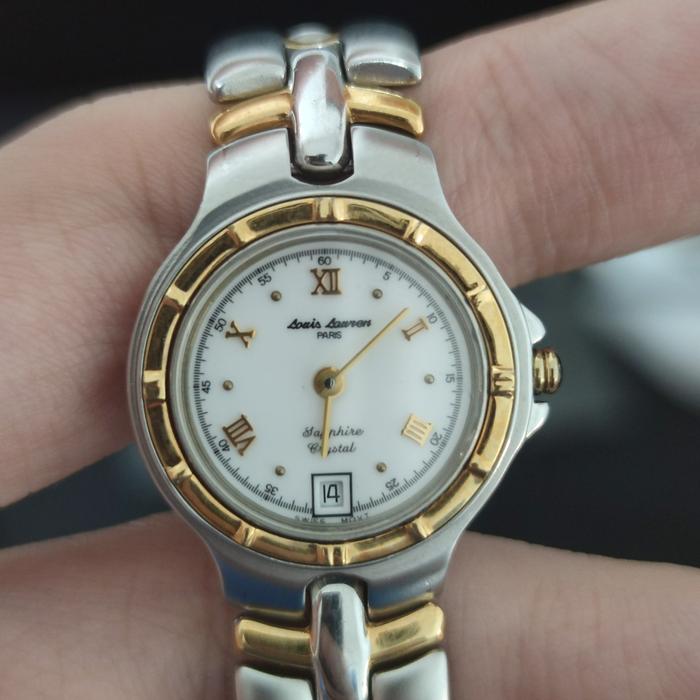Jam Louis Lauren 23k Gold Plated, Jam tangan perempuan antik koleksi