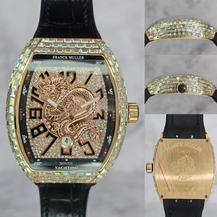 Jam tangan Pria Frank Muller Dragon King Yacthing Baguet Cuts Diamond