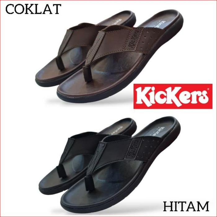 ORIGINAL SANDAL JEPIT KICKERS PRIA / SANDAL KULIT KICKERS / SENDAL