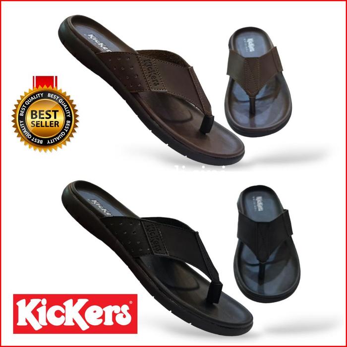 ORIGINAL SANDAL KULIT KICKERS PRIA / SENDAL JEPIT KICKERS / SANDAL