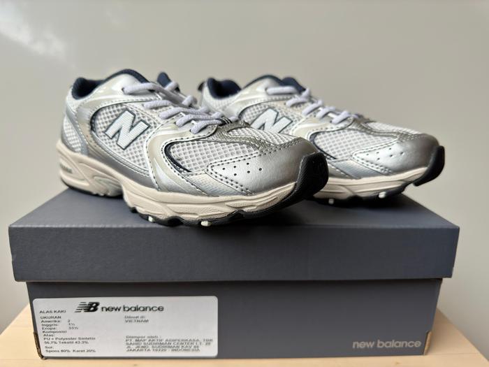 Sepatu Anak New Balance Kids 530 Bungee Silver Grey 100% Original