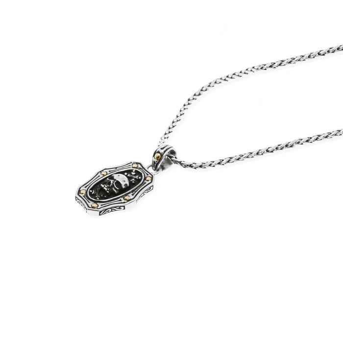 Pendant Flat Silver Liontin Perak Liontin Tengkorak Trunyan