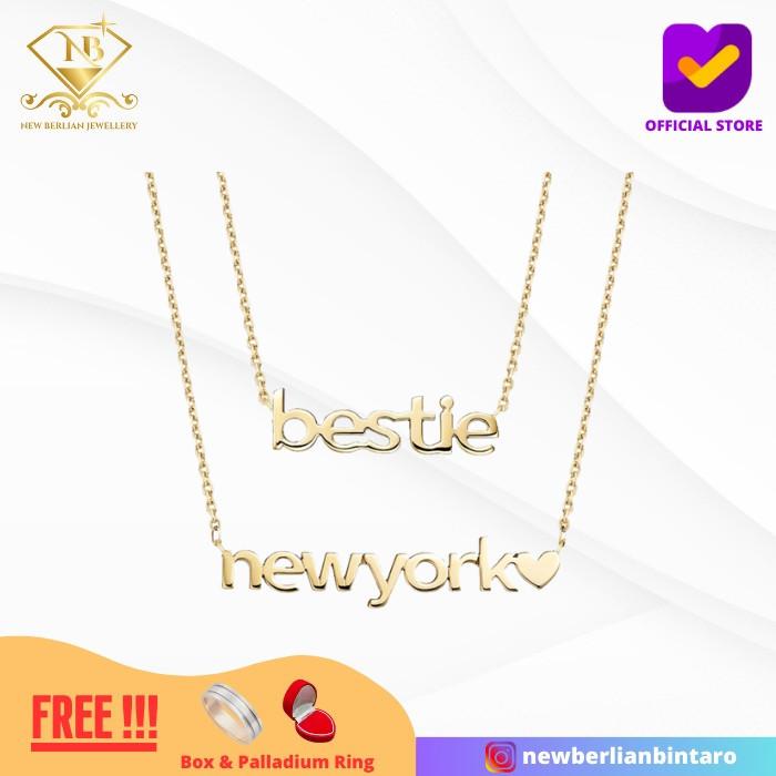 NBI01 - kalung nama custom keysha emas kuning asli 700