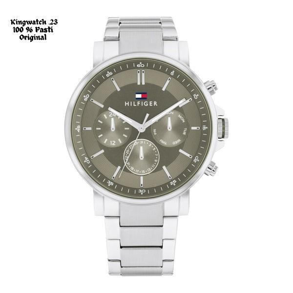 Tommy Hilfiger 1710587 Jam Tangan Pria Analog Steel DialGreen Original