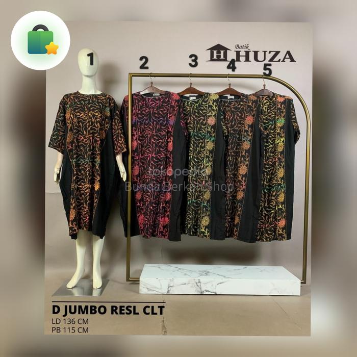 Daster jumbo Huza / baju tidur batik adem