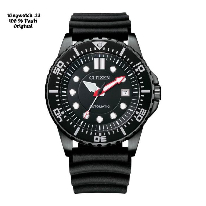 Citizen NJ0125-11E Jam Tangan Pria Automatic Black Rubber Original