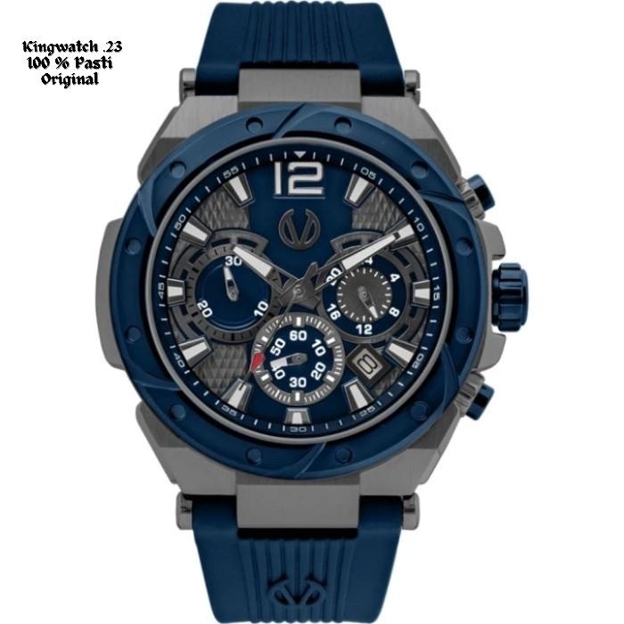 Christ Verra CV 53604G-3C GUN/BLU Jam Tangan Pria Analog Original