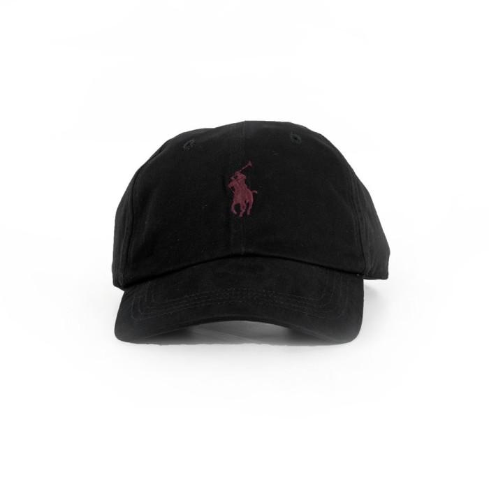 Topi pria hitam topi unisex polo polos hitam topi twill liitle black