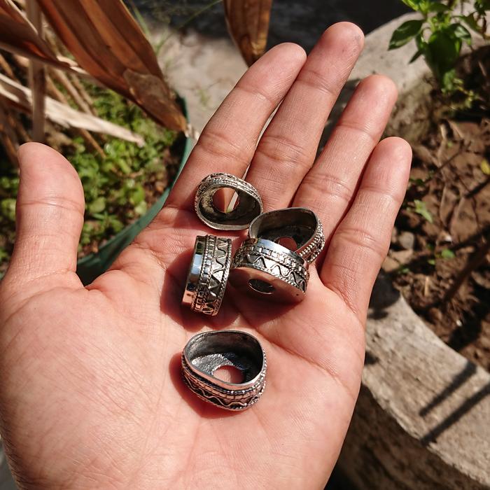 Ring Pipa Once Alpaka Untuk Tarduy Model Ukir