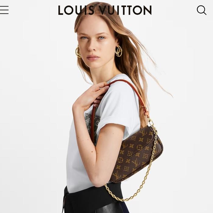 Dompet sling Ladies LV Louis Vuitton Wallet on Chain Ivy Monogram
