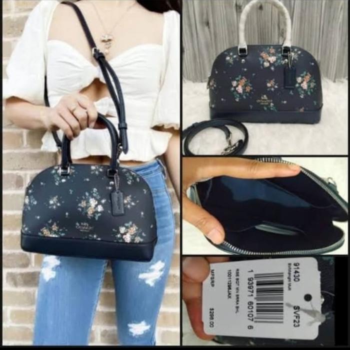 Coach Mini Sierra Bag motif Bunga bunga