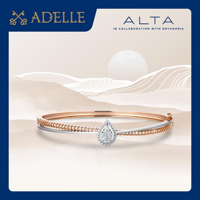 Adelle Jewellery - Liqua Bangle -  Gelang Emas Berlian