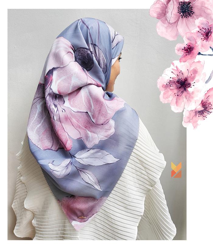 YHUMA Scarf | Azra - Fleur Series | Hijab Voal Printing Premium