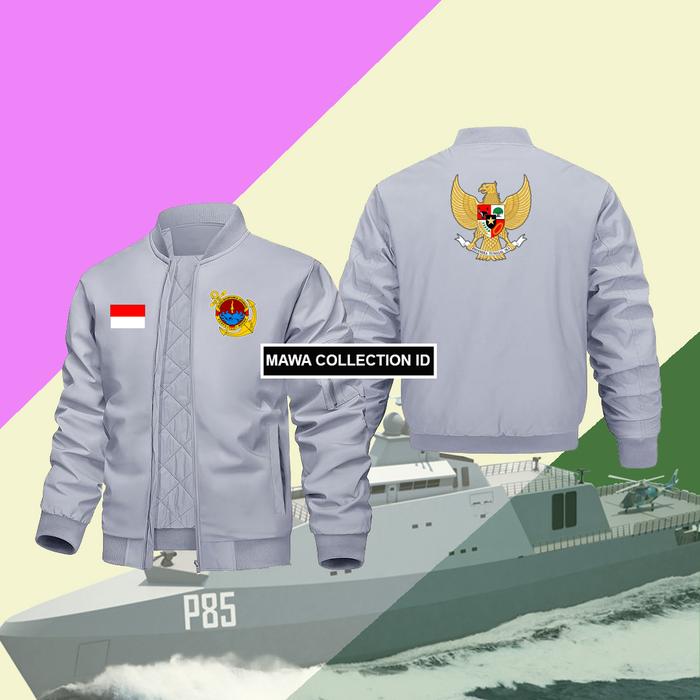 Jaket Motor Pria Wanita Bomber Zipper TNI ID AL CORPS MARINIR Terbaru