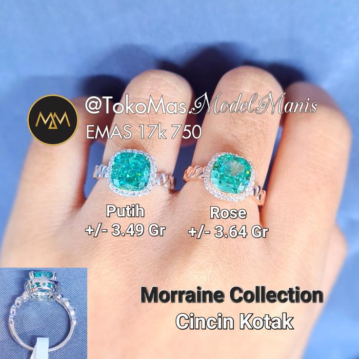 Cincin Morraine Collection By Amero Emas Putih Rosegold 750 kadar 17k