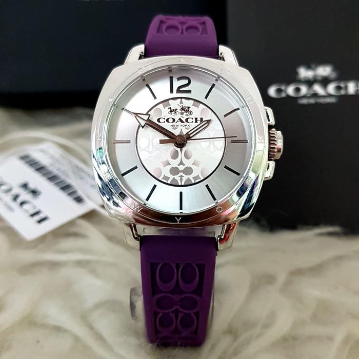 ARLOJI26 JAM TANGAN WANITA ORIGINAL COACH 35MM RUBBER FULL SET BOX #6