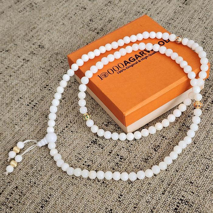 10000agarwood tasbih kerang mutiara 6mm 108 butir super