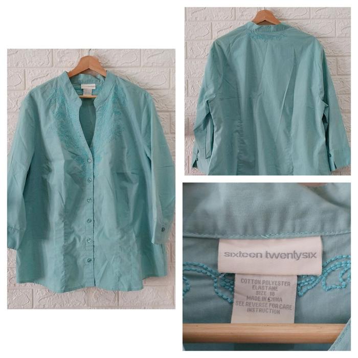 Kemeja Wanita Katun Polos Sixteen TwentySix uk XL