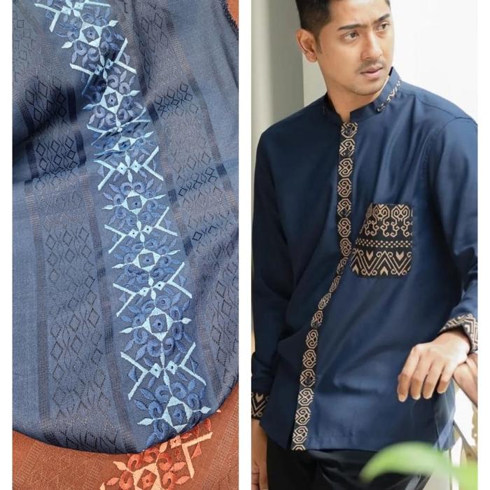 kain Koko bordir/Hem cowok