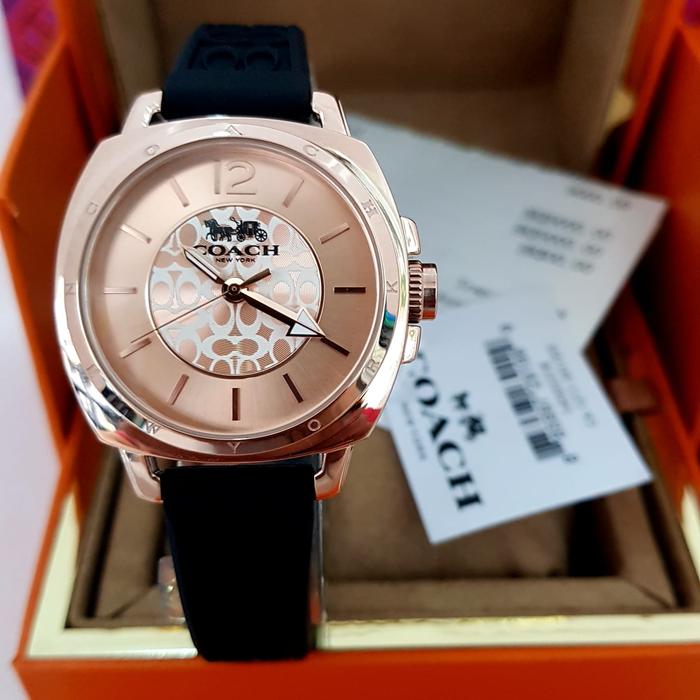 ARLOJI26 JAM TANGAN WANITA ORIGINAL COACH 35MM RUBBER FULL SET BOX #4