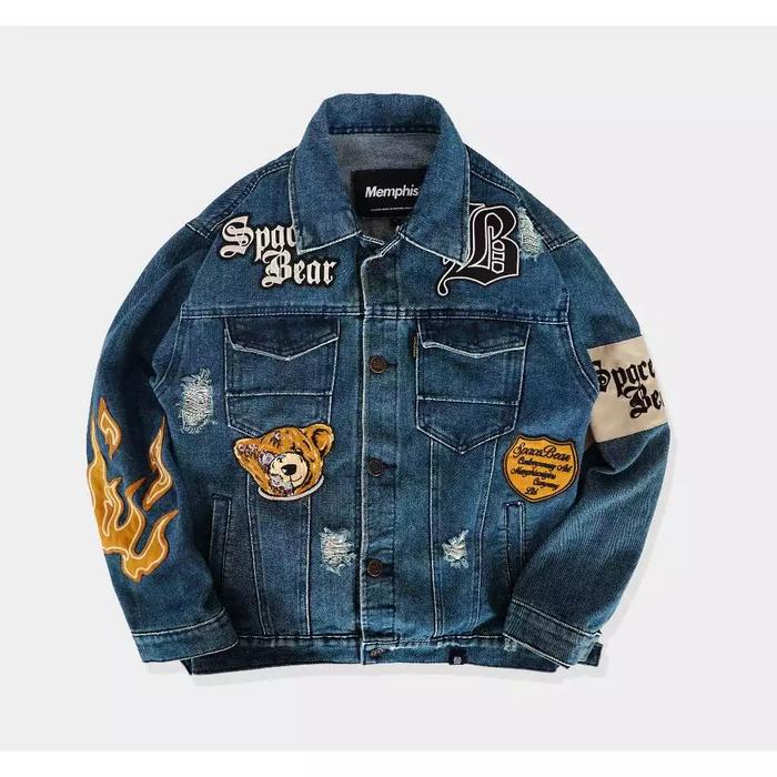 Memphisorigins - Jacket Denim Space Bear memphis (Limited Edition)