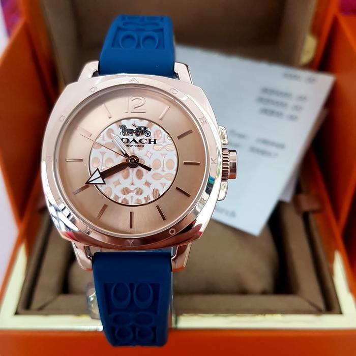 ARLOJI26 JAM TANGAN WANITA ORIGINAL COACH 35MM RUBBER FULL SET BOX #1
