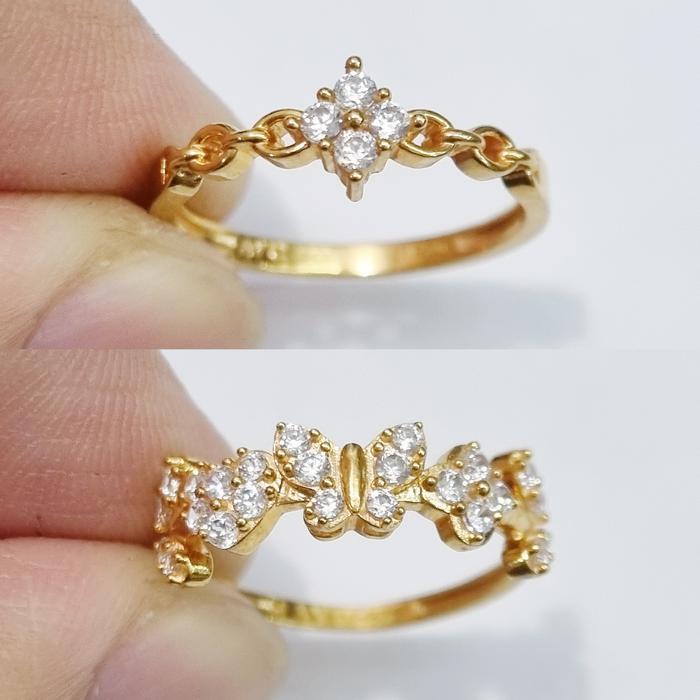 Cincin Emas Ukuran Ring Size 10 Kadar 375 8K - L3