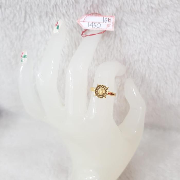 CC42M359M Cincin model koin dinar emas kuning 1.450gr 16k