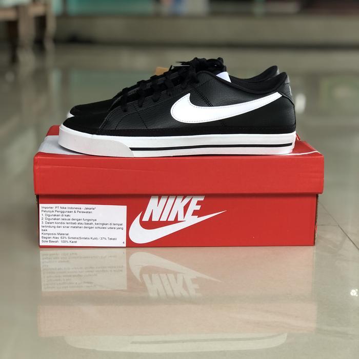 Nike court legacy nn leather black white (ORIGINAL RESMI NIKE)