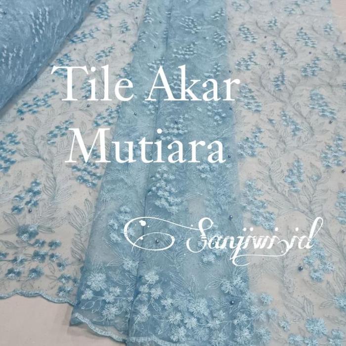 PROMO !!! kain Tile akar Mutiara gliter/ Bahan brokat gliter mutiara/