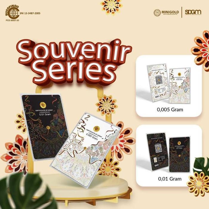 New Stock MiniGold Mini Gold Souvenir 0.01 0,01 Gram Logam Mulia 24 Ka