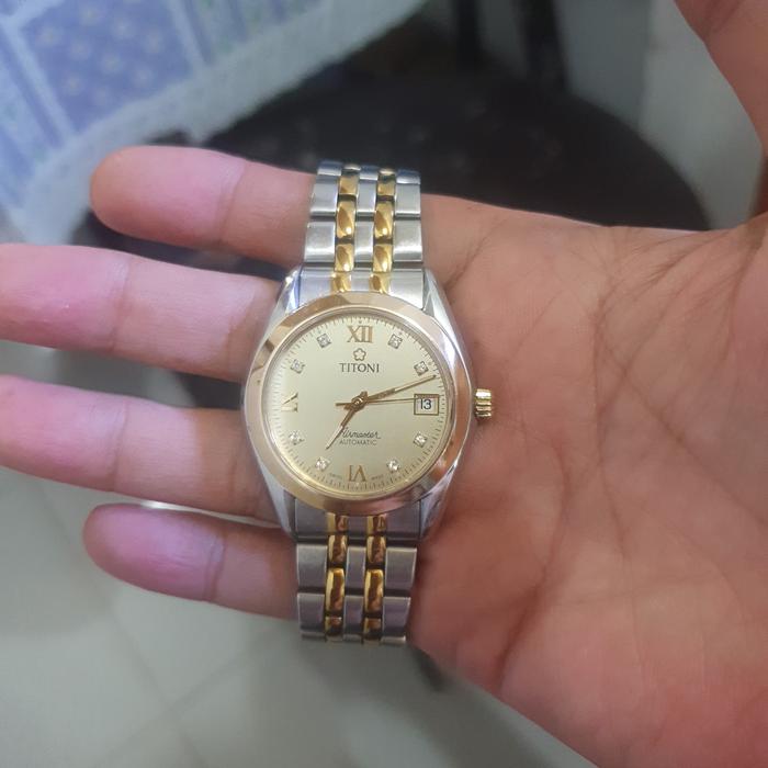 jam tangan titoni airmaster swiss saphire automatic