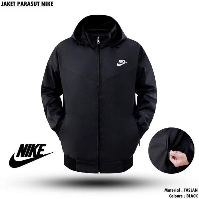 Jaket Parasut Nike Pria Wanita Waterproof/ Motor / Gunung / Windproof