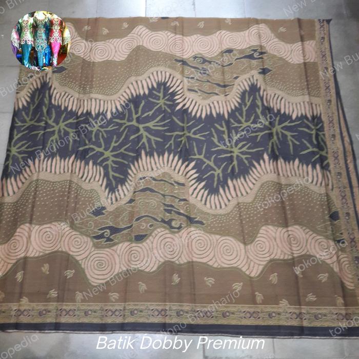 kain batik dobby premium motif abstrak sekar  jagat warna hijau armi